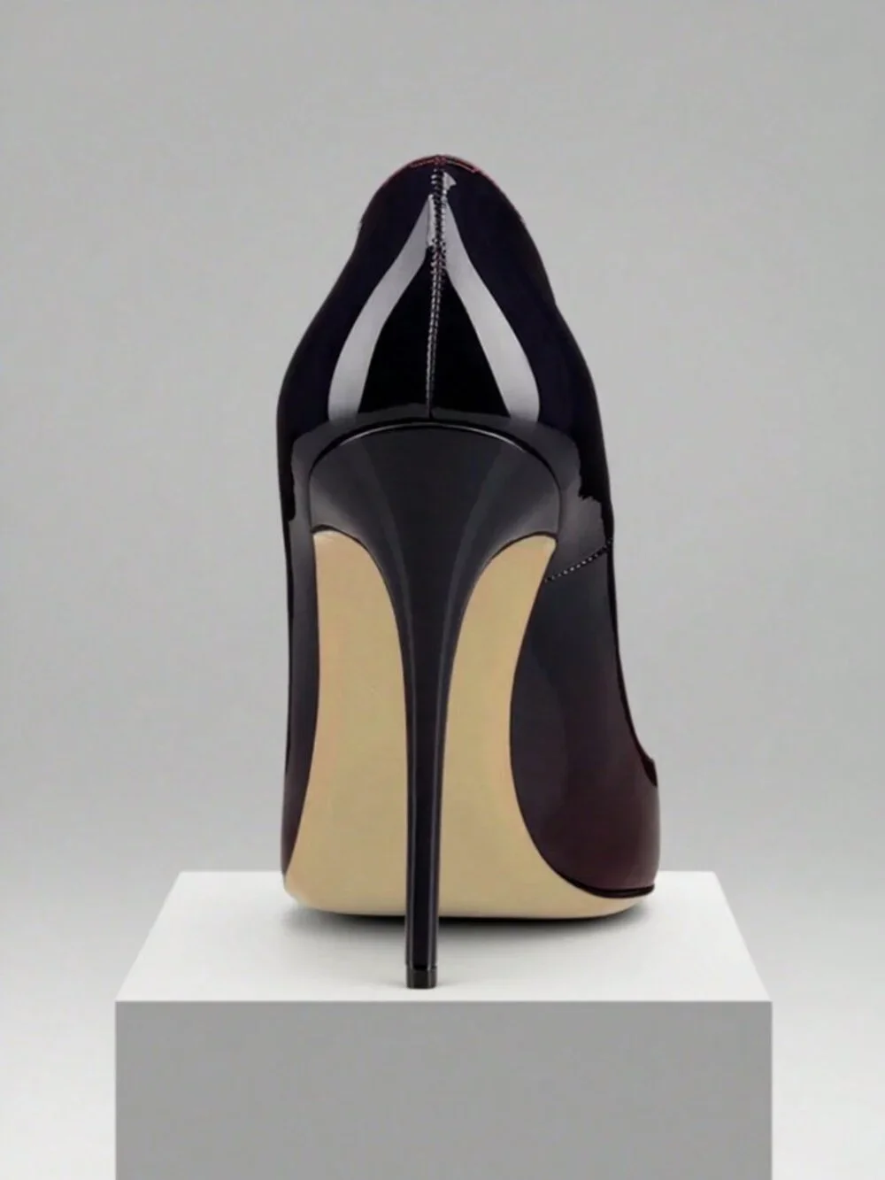 Black Sexy Women's Plain Stiletto Point Toe Court Pumps